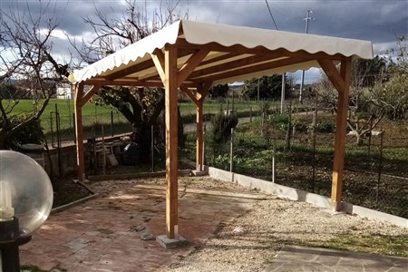 STRUTTURE IN LEGNO TETTOIA IN LEGNO PER AUTO