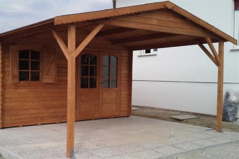 STRUTTURE IN LEGNO - TETTOIA 2,50 - PORTA DOPPIA - FINESTRA